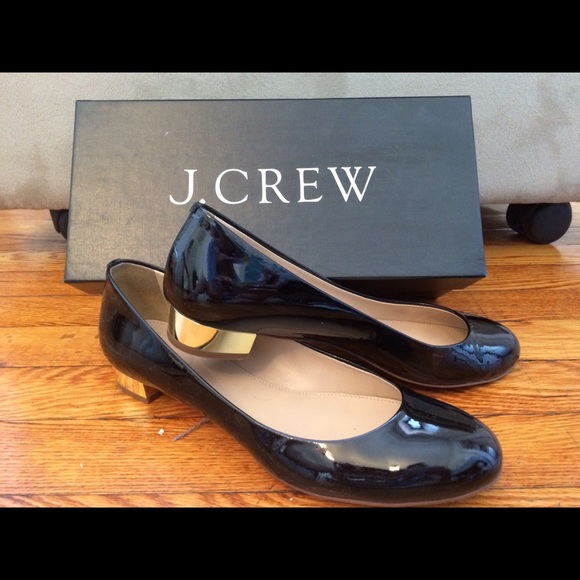 J. Crew Janey patent ballet flats, black, size 7 - Picture 2 of 4